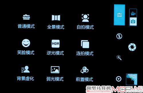 乐Phone S2共预设了9种照相模式