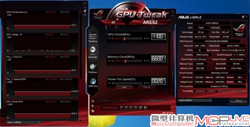 借助配套的华硕GPU Tweak软件，玩家还可以进一步挖掘ARES II 的潜能，冲击新的世界纪录。