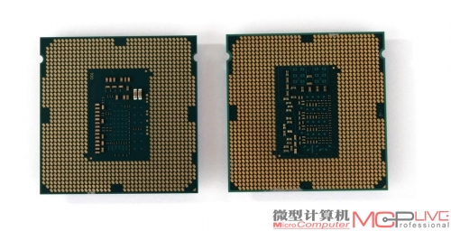 工程版Core i7 5775C处理器(左)对比 Core i7 4790K处理器